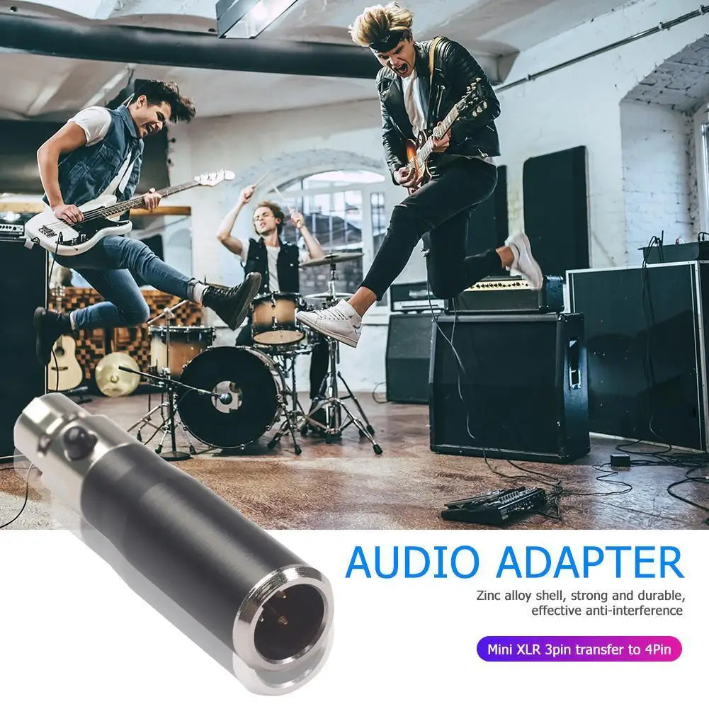 Mini XLR 3 4 Pin Female Converter Adapter Audio Adapter Audio Connector Adapter Black Microphone Audio Equipment Oasis Select