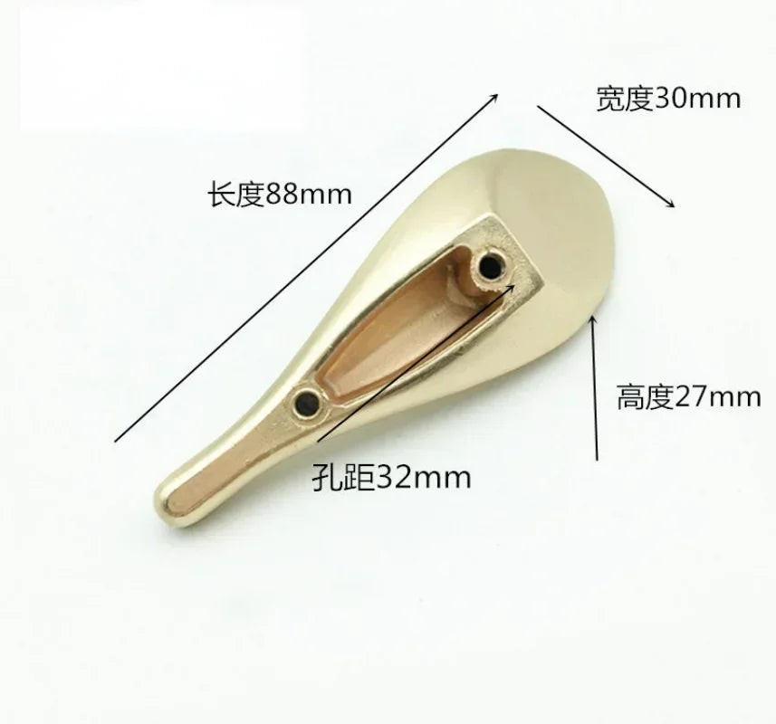 New Chinese Light Luxury Double Hole Leaf Drawer Handle Cabinet Door Handle Zinc Alloy Leaf Handle Cabinet Oasis Select 32 holes - copper