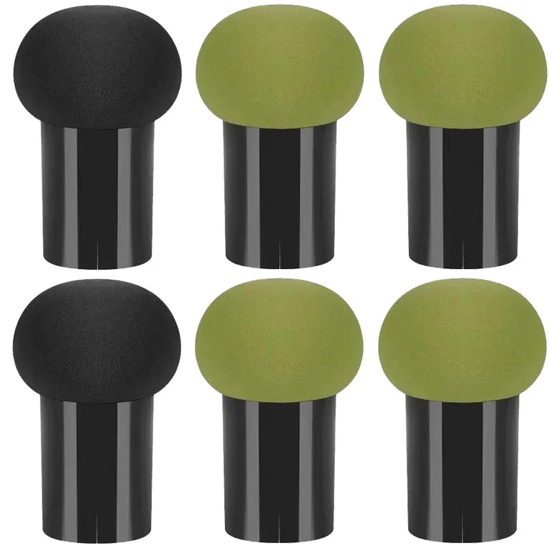 Mushroom Head Makeup Sponge Dry Wet Dual-use Cosmetic Powder Puff with Handle Case Professional Foundation Creams Beauty Tools Oasis Select 6pcs MIX 3