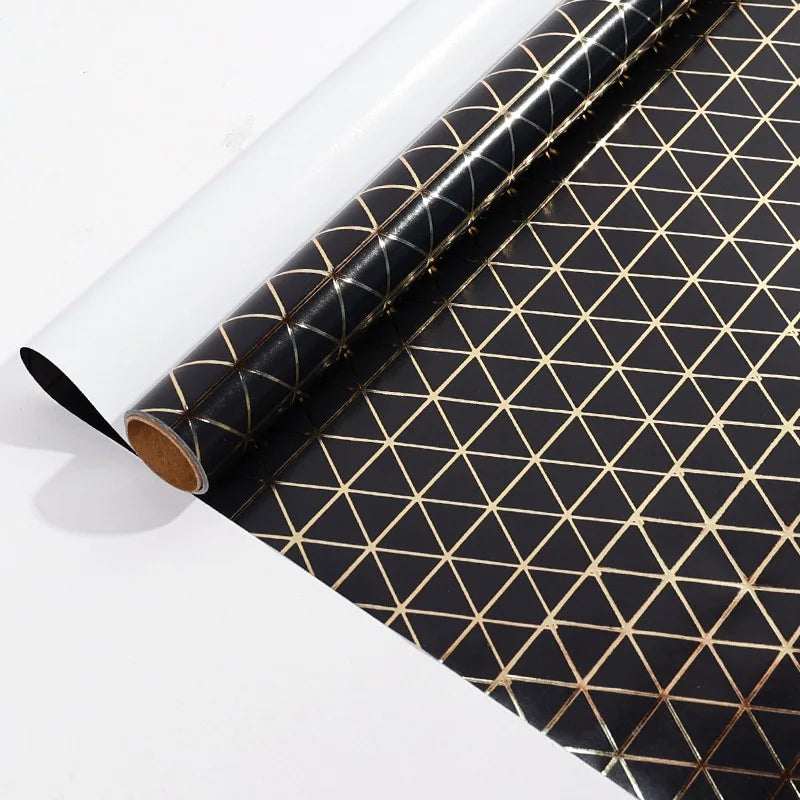 43x300cm Black Gold Gift Wrapping Paper Polka Bouquet Packaging Paper Christmas Valentines Day Birthdays Gifts Decorations Paper Oasis Select H