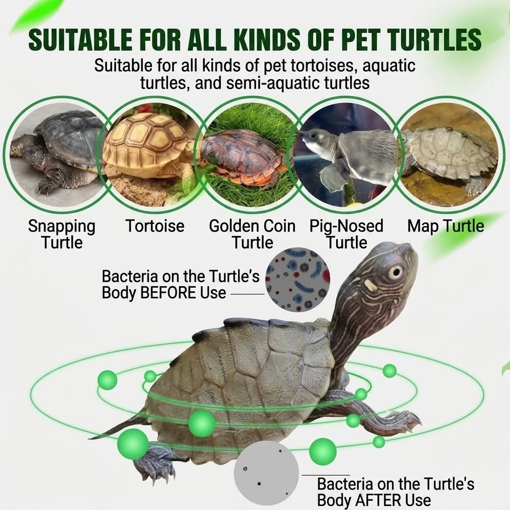 MIRAVEXL Pet Turtle Care Solution Aquarium Water Conditioner Aquatic Turtle Health SupportImproves Water Quality Safe Non Toxic Oasis Select