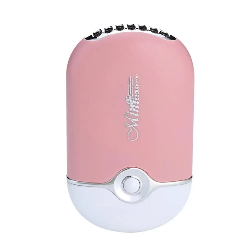 New USB Mini Fan Air Conditioning Blower USB Charging Fan Eyelash Hair Dryer Portable Nail Polish Quick Dry Pocket Cooling Fan Oasis Select Pink