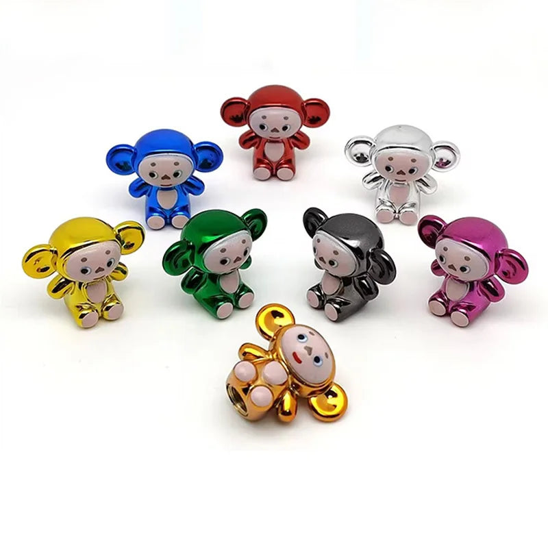 Tire Valve Stem Cap Cute Cartoon Monkey Tire Valve Stem Cover for Bikes Corrosion-Resistant Tire Cap Cover for Cars Motorcycle Oasis Select