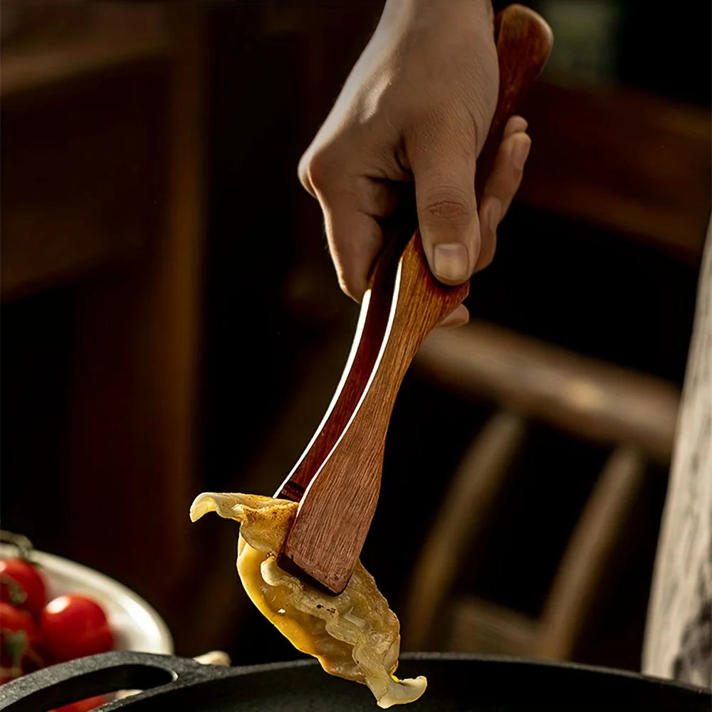Wooden Tongs High-Temperature Resistant Tea Bag Clips Steak Fruit Bread Cooking Tool Handling BBQ Toaster Bacon Sugar Ice Tong Oasis Select