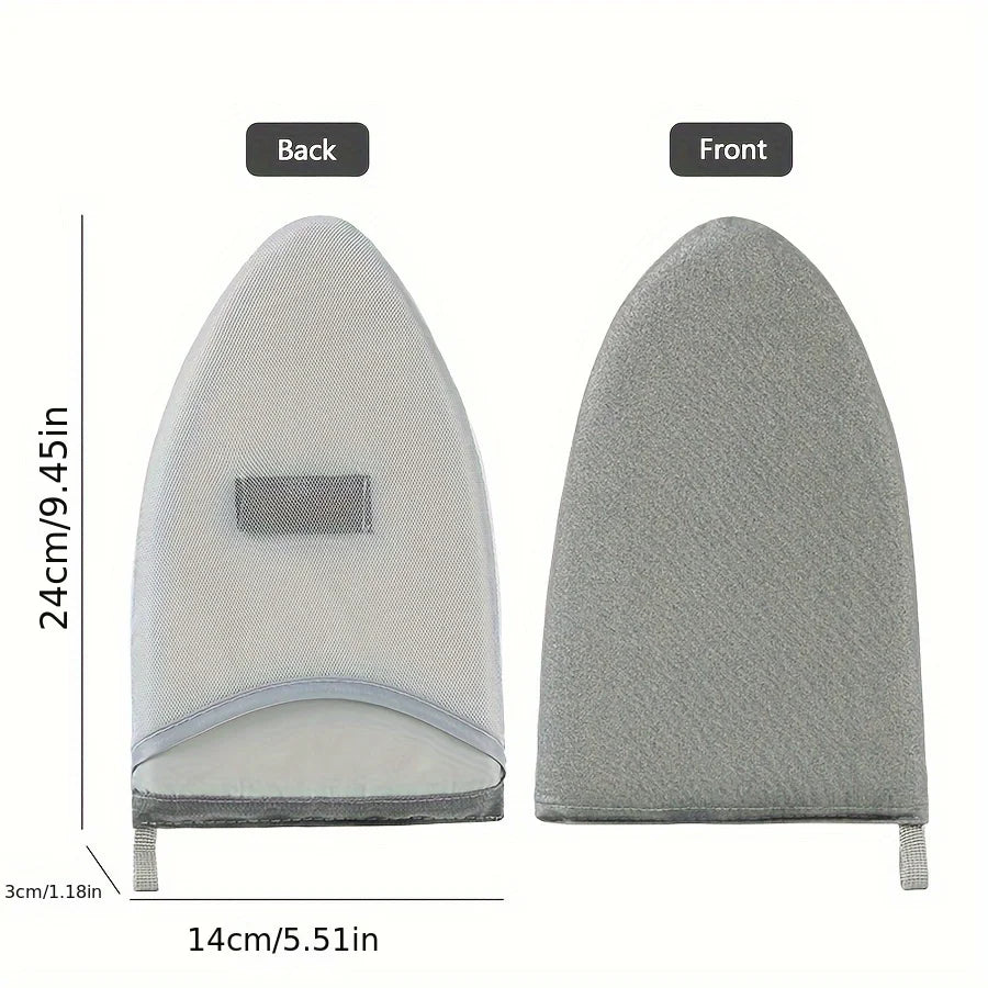 Portable Mini Ironing Board, Handheld Foldable Ironing Pad with Heat Resistant Glove,Small Travel Ironing Mat for Home Mini Iron Oasis Select Gray pointed tip