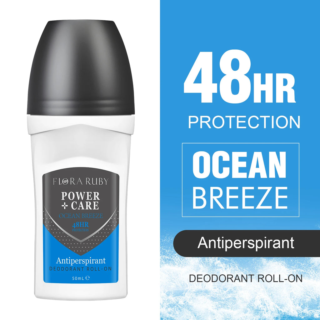 50ml Roll-On Body Deodorant for Men Roll-on Sweating Odor Remover Underarm Deodorant Stick Fast Dry Lasting Portable Refresh Oasis Select 01-Ocean