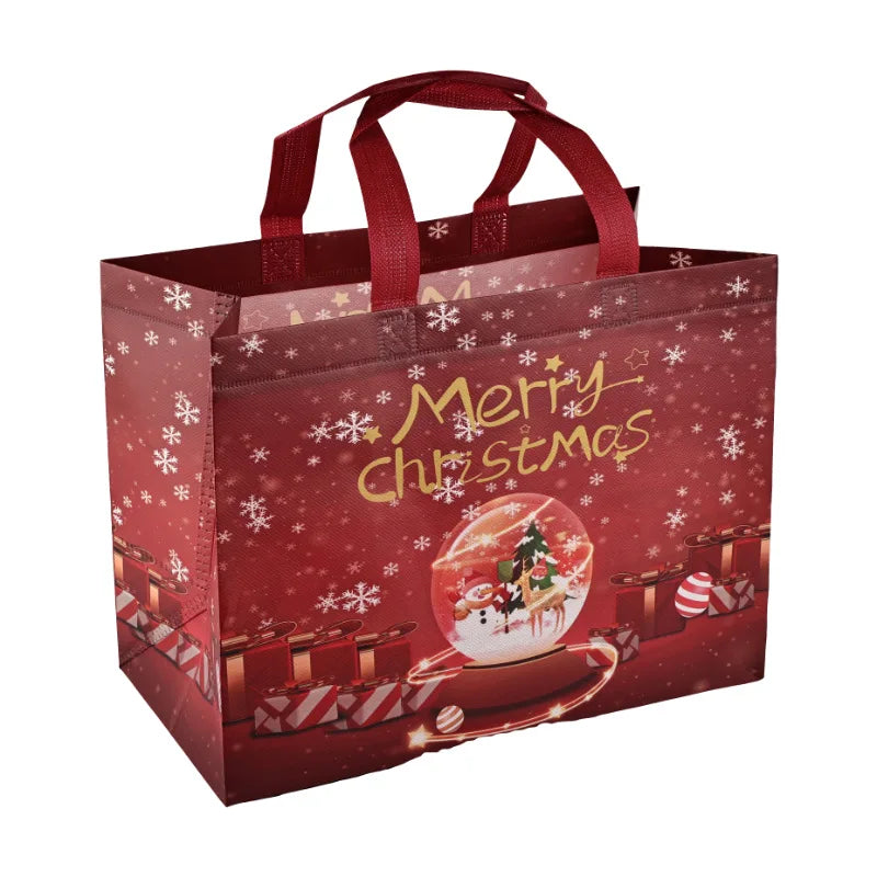 Christmas Gift Bags | Santa Elk Snowman Non-Woven Tote