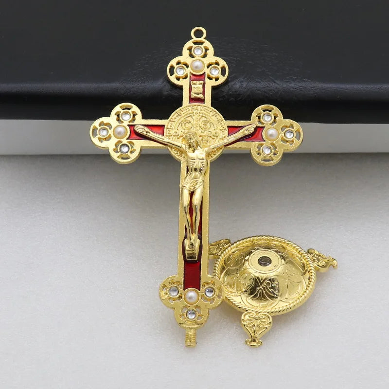 Home and Office Desktop Metal Decorations, Car Carvings, Creative Handicrafts, Ornaments and Ornaments Oasis Select 14Cm golden red shown in picture