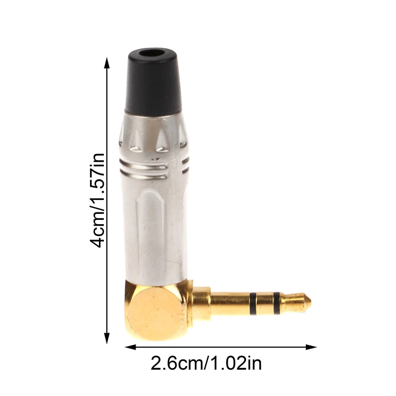 New Sale 1pc Right Angle Mini Jack 3.5mm Stereo Right Angle Male Plug Audio Repair Earphone Soldering Adapter Solder Connector Oasis Select