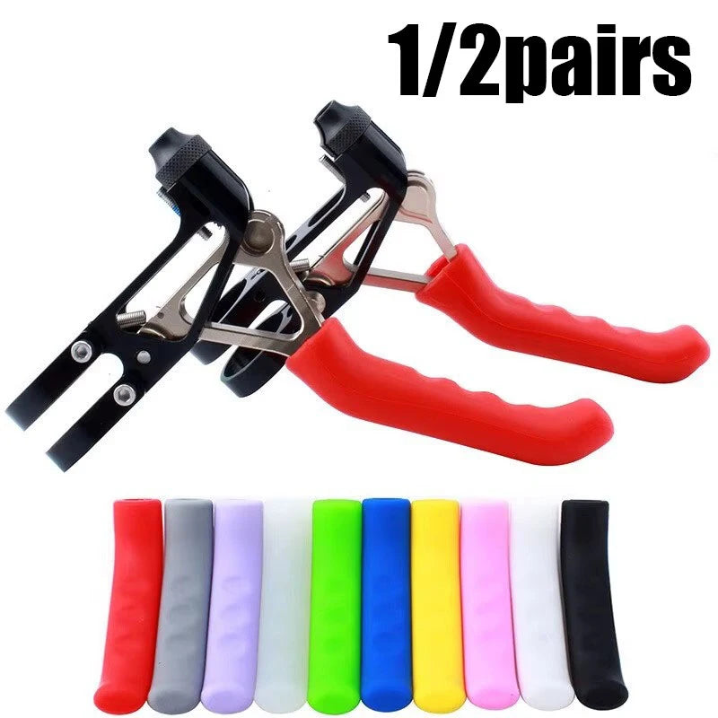 1/2Pair Bicycle Brake Handle Protection Cover Mountain Road Bike Brake Lever Protection Anti Slip Gel Sleeve Cycling Accessories Oasis Select