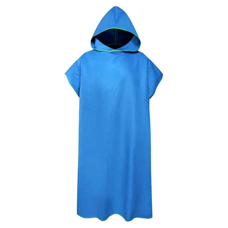 Quick-drying Changing Robe Quick Dry Bathrobe Hooded Absorbent Bath Towel Swimming & Fitness Super Absorbent Bathrobe Oasis Select Blue