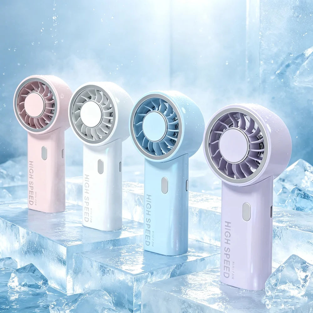 New Ultralight Mini Size Handheld Fan Portable Fan Air Cooler Pocket Fan Rechargeable for Travelling Shopping Oasis Select