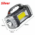 HVIERO COB LED Flashlight – Solar USB Rechargeable, Waterproof