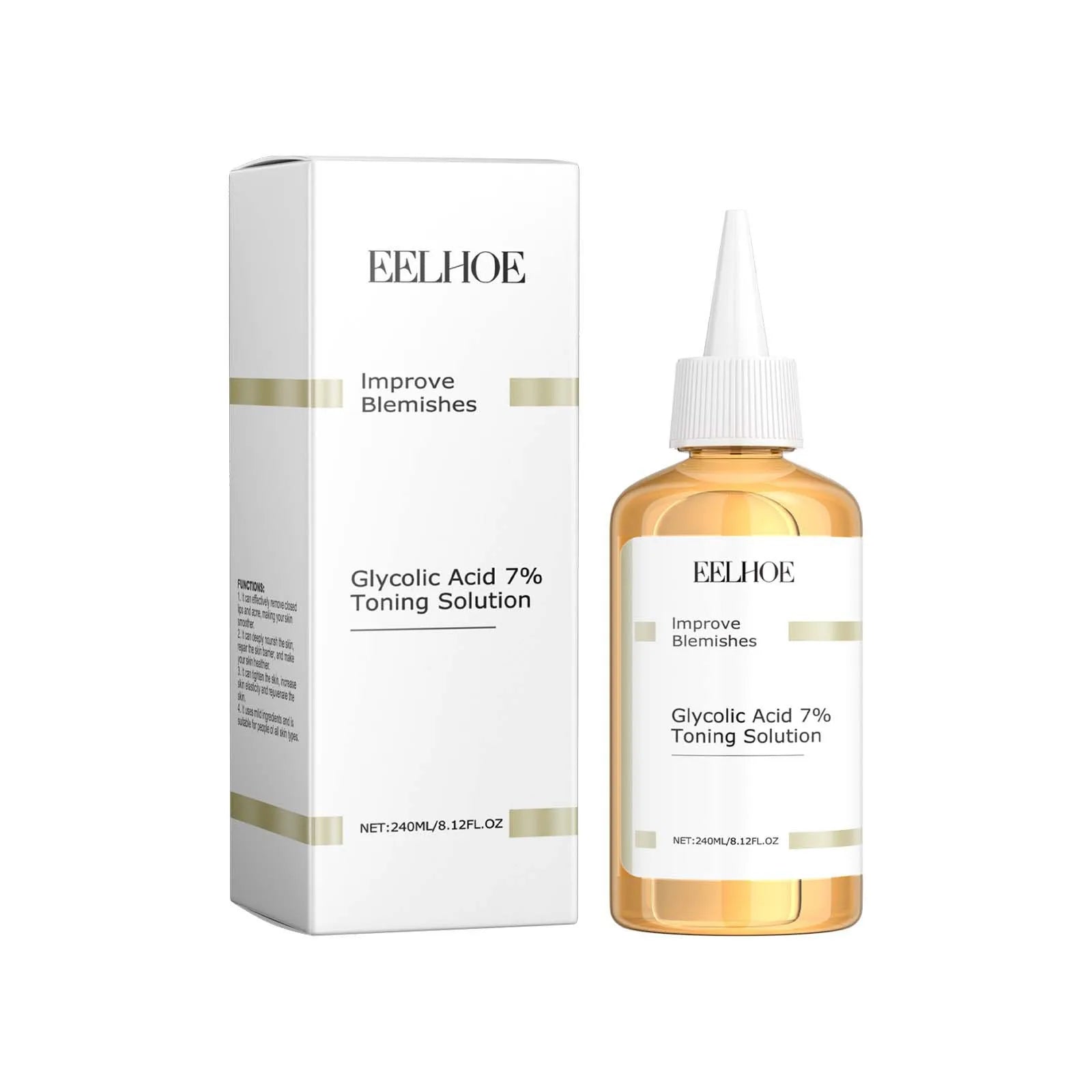EELHOE Glycolic Acid 7% Toner – Pore Minimizing & Glow 240ml Exfoliating Face Toner Oasis Select