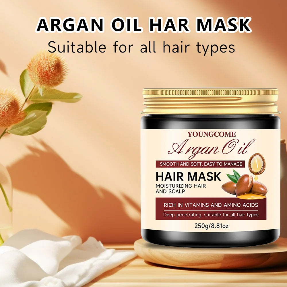 Argan Oil Hair Mask – Keratin, Collagen & Frizz Control | 250g