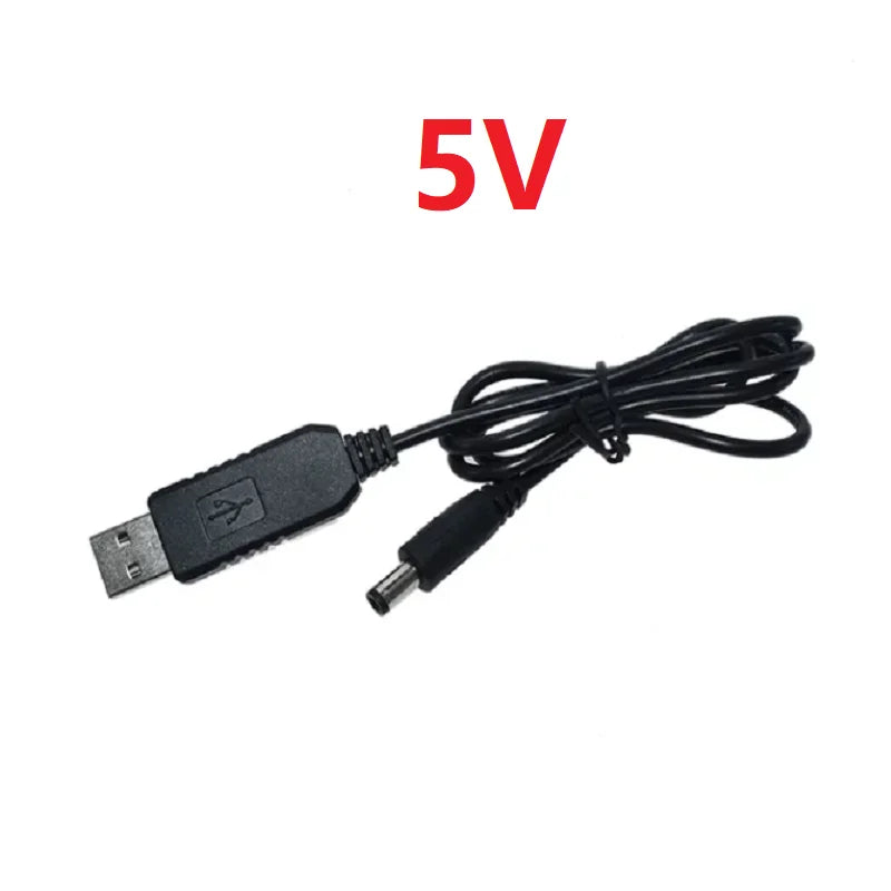 DC 5V DC 9V 12V Cable DC 5.5x2.1mm Plug USB power boost line DC 5V to DC 9V / 12V Step UP Module USB Converter Adapter Cable Oasis Select 5V 1m