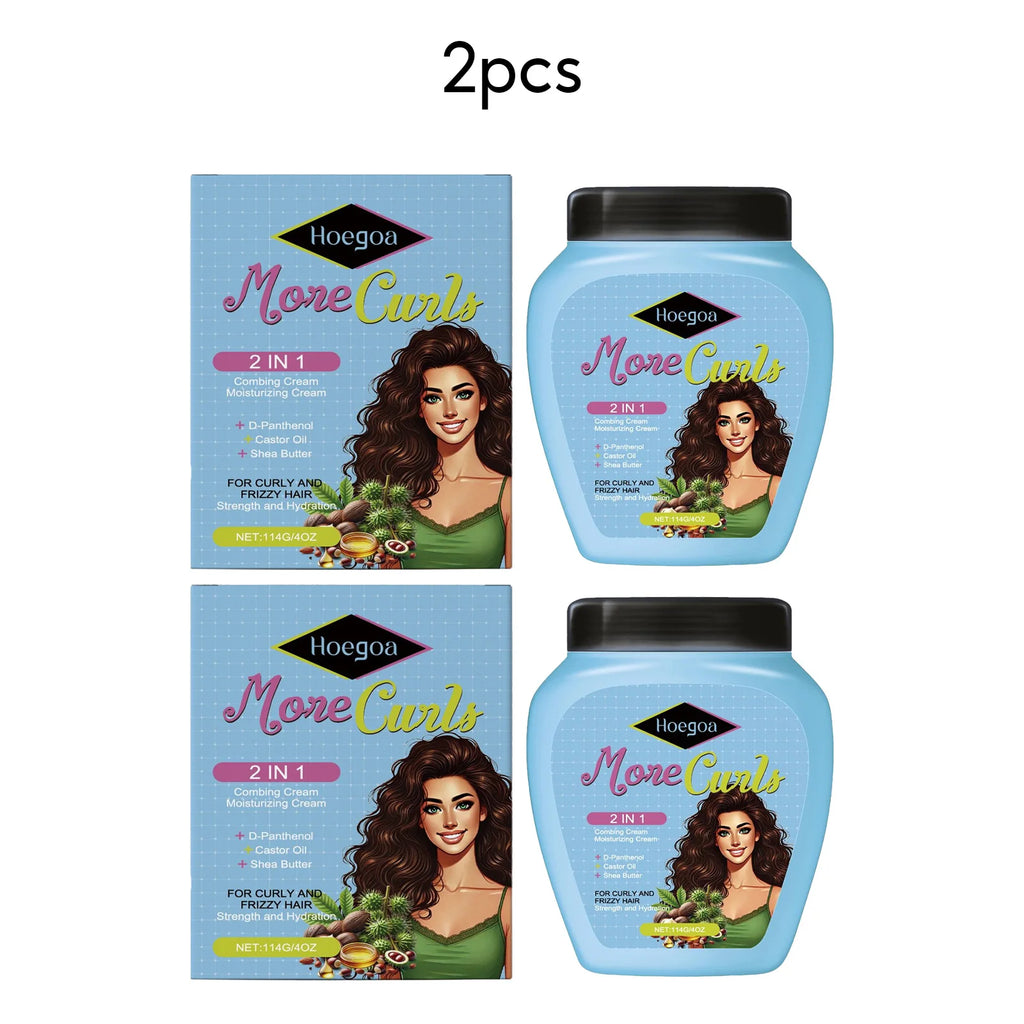 Combing Cream Conditioner for Curly Frizzy Hair Repair Restore Damaged Hair Strengthen Roots Nourish Wash-Free Conditioner Oasis Select 2 X 114g boxed