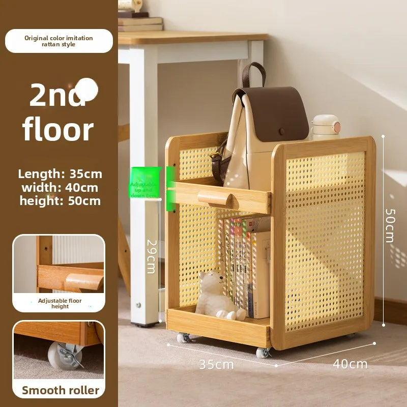 Sofa side table Movable coffee table Mini table Bedside with wheels Side shelf Living room Small side cabinet Oasis Select Reticulated primary