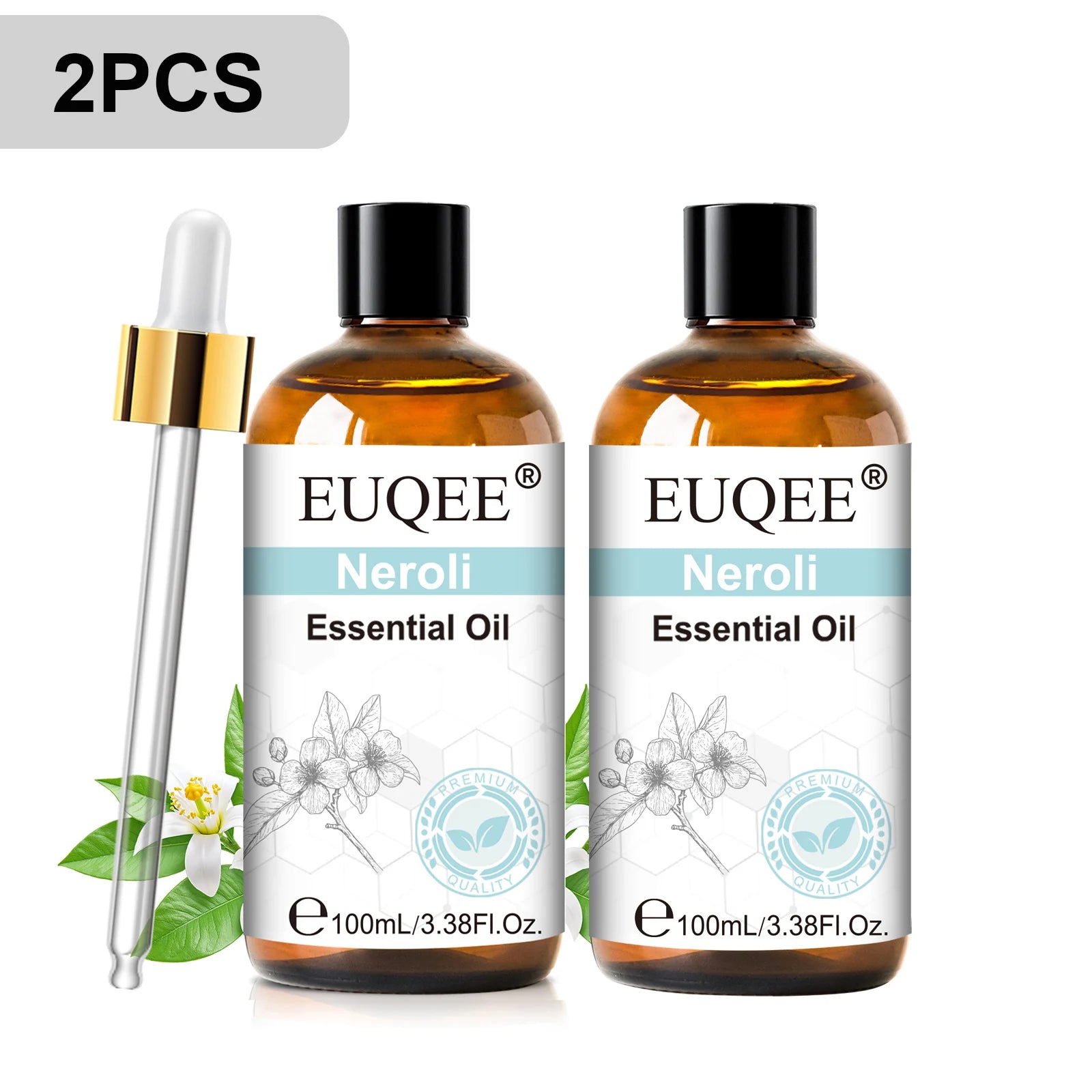 EUQEE 100ml Essential Oils – Lavender, Vanilla, Lemon & Cinnamon