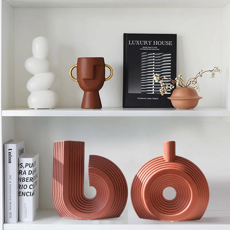 Modern Minimalist Alien Symbols Vase Homestays Hotel Simple Decor Room Decoration Flower Vase Home Decor Oasis Select