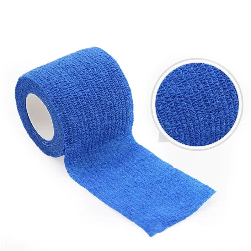 1Rolls Self Adhesive Elastic Sports Bandage Wrap - Joints & Limbs & Pet Protection | Athletic Injury Tape | Compression Strap Oasis Select Blue 5cm