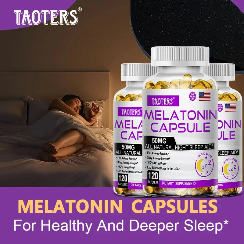 Melatonin Capsules 120ct – Non-GMO & Gluten-Free Sleep Support