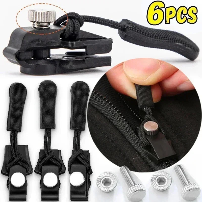 2-6pcs 3 Different Size Zipper Repair Kit Universal Instant Fix Zip Replacement Zip Slider Teeth Rescue Zipper For Tailor Tool Oasis Select