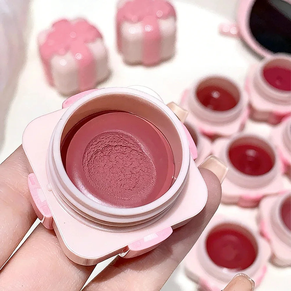 2-in-1 Lipstick Blush Stick Eyes Cheek Lip Tint Buildable Waterproof Lightweight Cream Multi-use Lip Plumper Makeup Gift Oasis Select