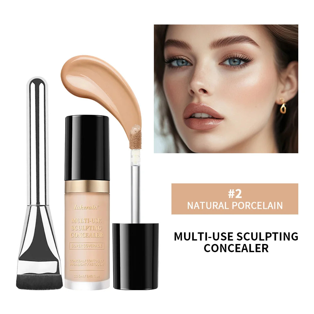 ibcccndc Full Coverage Concealer Cream + Free Brush | Matte
