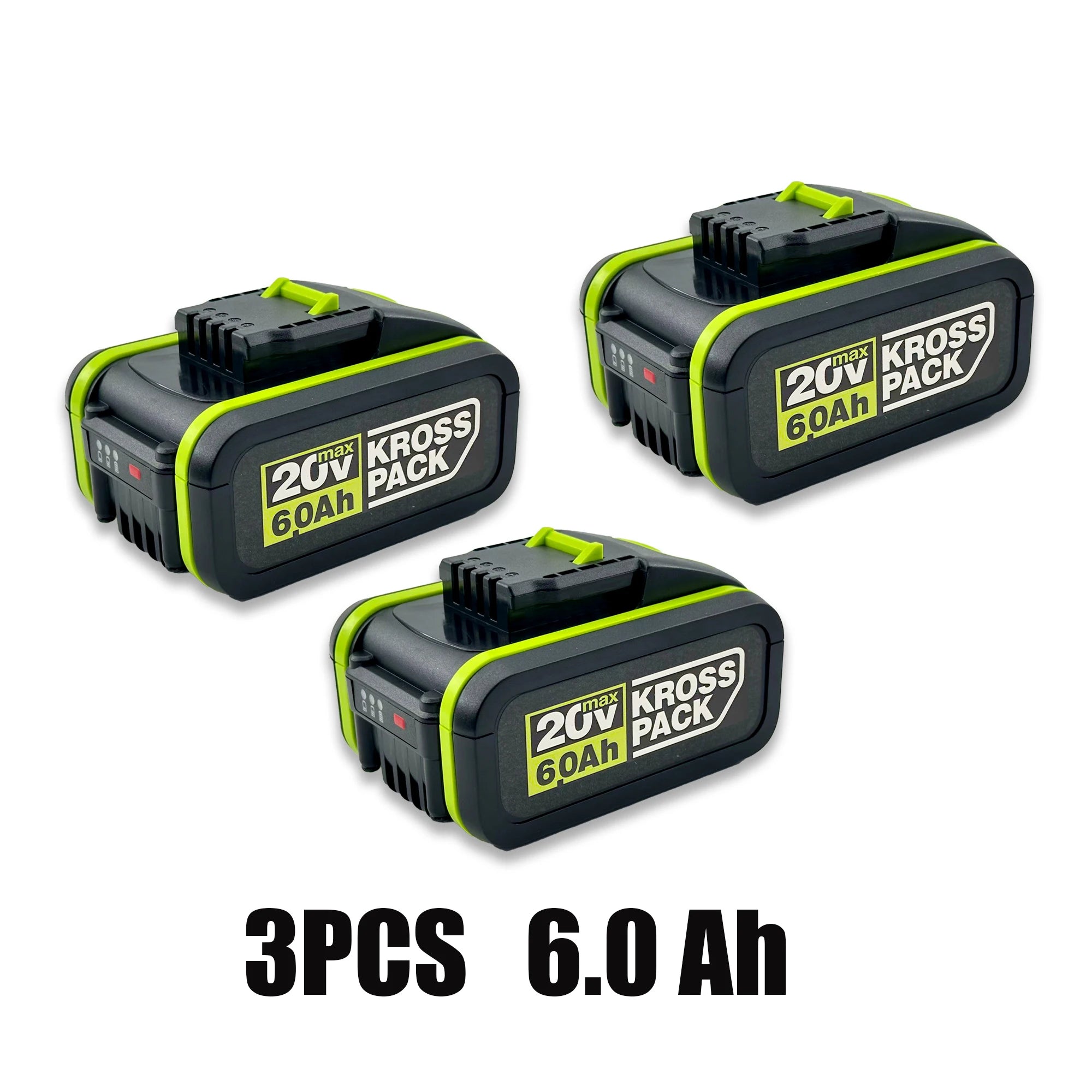 20V 6.0/8.0/Ah rechargeable lithium battery for power tools, suitable for Worx WA3553 35514 Oasis Select A -6.0Ah 3pcs