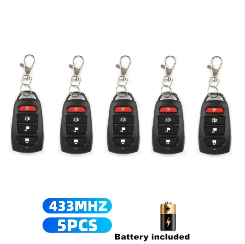 10/5pcs Wireless RF 433mhz Remote Control Copy Code Garage Door Gate Duplicator 433 Mhz Key Remote Opener Oasis Select 5PCS Lock Key