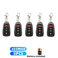 10/5pcs Wireless RF 433mhz Remote Control Copy Code Garage Door Gate Duplicator 433 Mhz Key Remote Opener Oasis Select 5PCS Lock Key