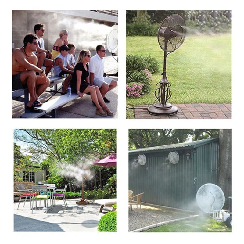 Outdoor Misting Fan Kit, Spray Ring 9.8FT (3Meter) Misting Line For Cooling System, For Cool-Ing Outdoor(Black) Accessories Oasis Select