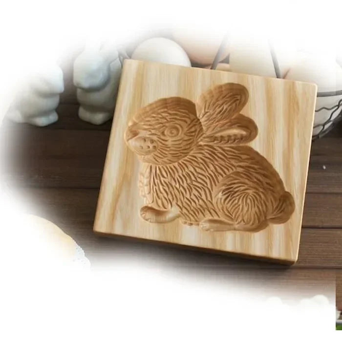DIY Wooden Shortbread Mold Raspberry Heart Carved Gingerbread Cookie Mold Kitchen Cutter Molds For Valentine's Day Easter Party Oasis Select 17 - 10x10x2cm