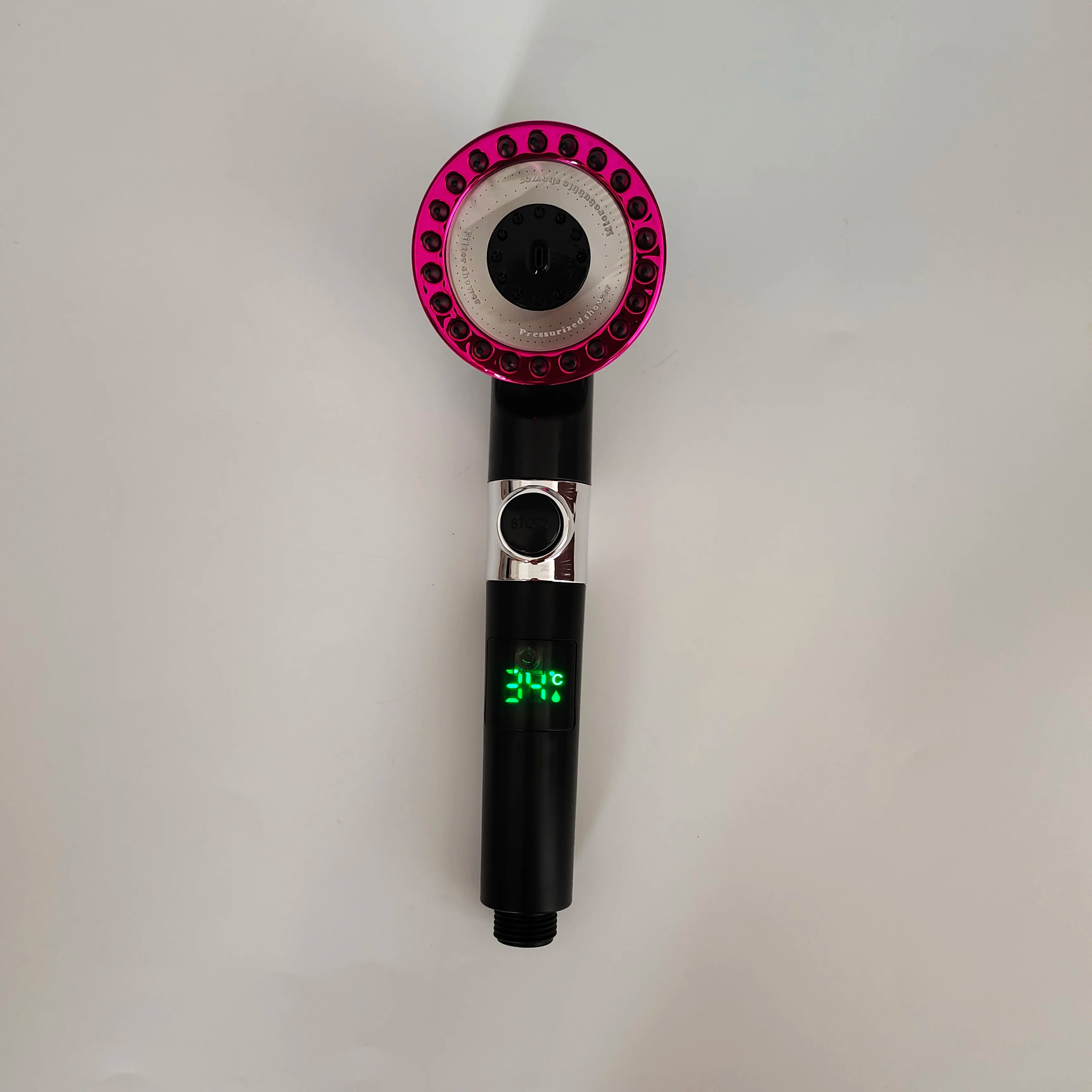 3 Modes Temperature Display Large Shower Head High Pressure Portable Filter Rainfall Faucet Tap Bathroom Innovative Accessories Oasis Select BB Shower