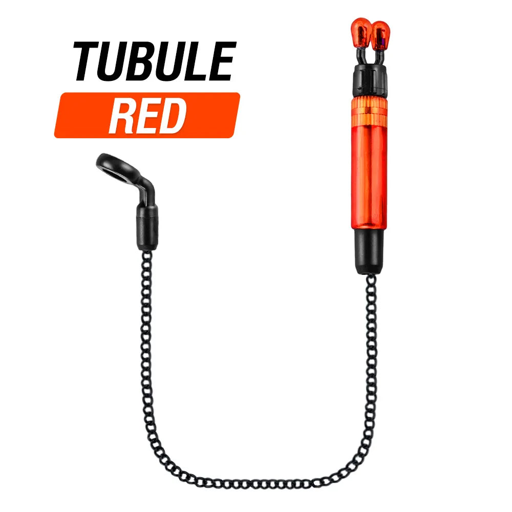 Sensitive Carp Bite Indicator Soft Chain Alarm with Adjustable Line Clip Detachable Structure and Glow Rod Slot Oasis Select Thin Tube - Red
