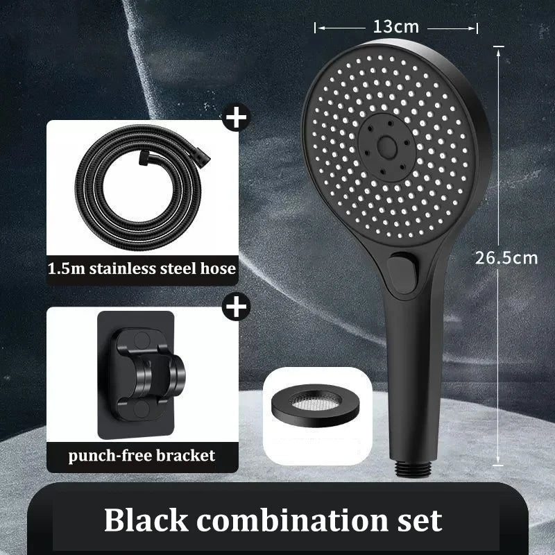3-Speed High-Pressure Large Panel Shower Head Combo Set