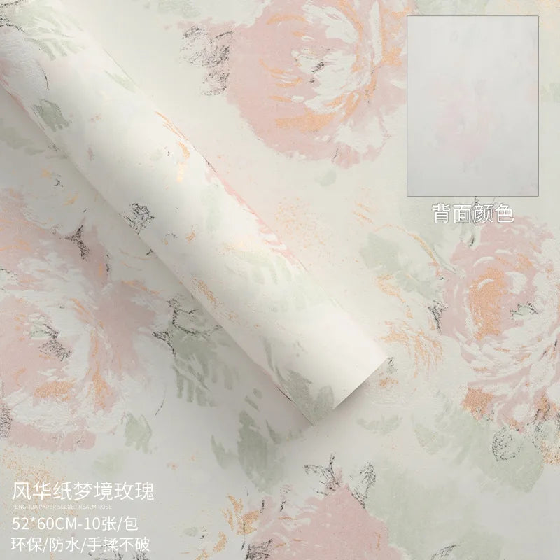 60cm*52cm Oil Painting Wrapper Paper New Dream Back Garden Thickened Waterproof Paper Flower Shop Materials Oasis Select Ivory