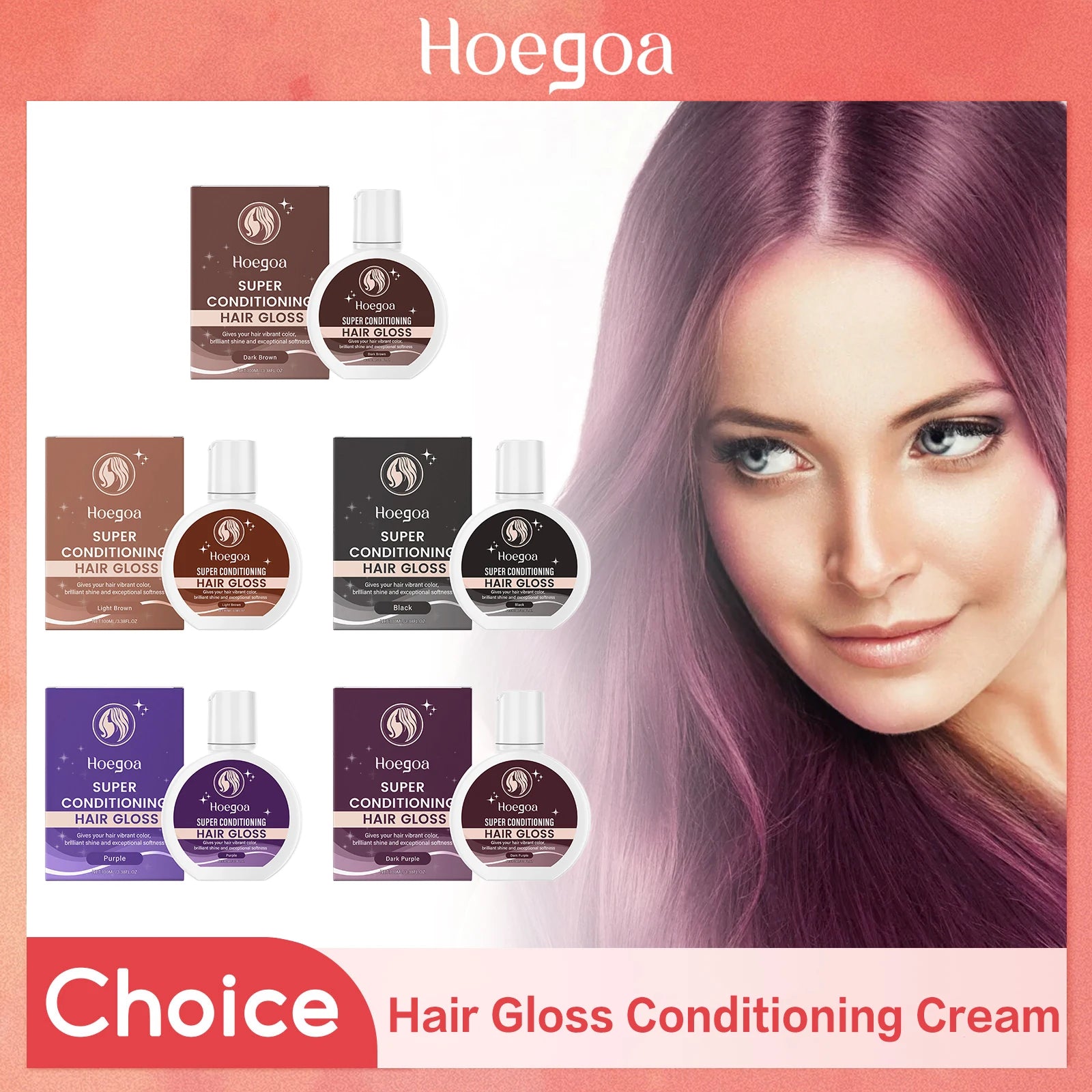 Super Hair Gloss Color Conditioning Enhance Color Boost Shine Deep Nourish Semi-Permanent Hair Color Conditioner For Brown Black Oasis Select