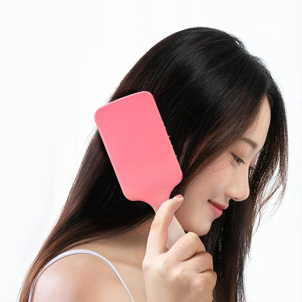 Massage Air Cushion Comb-Anti-static Air Cushion Brush Square Air Cushion Comb Plastic Handle Special For Real Hair Wigs Oasis Select