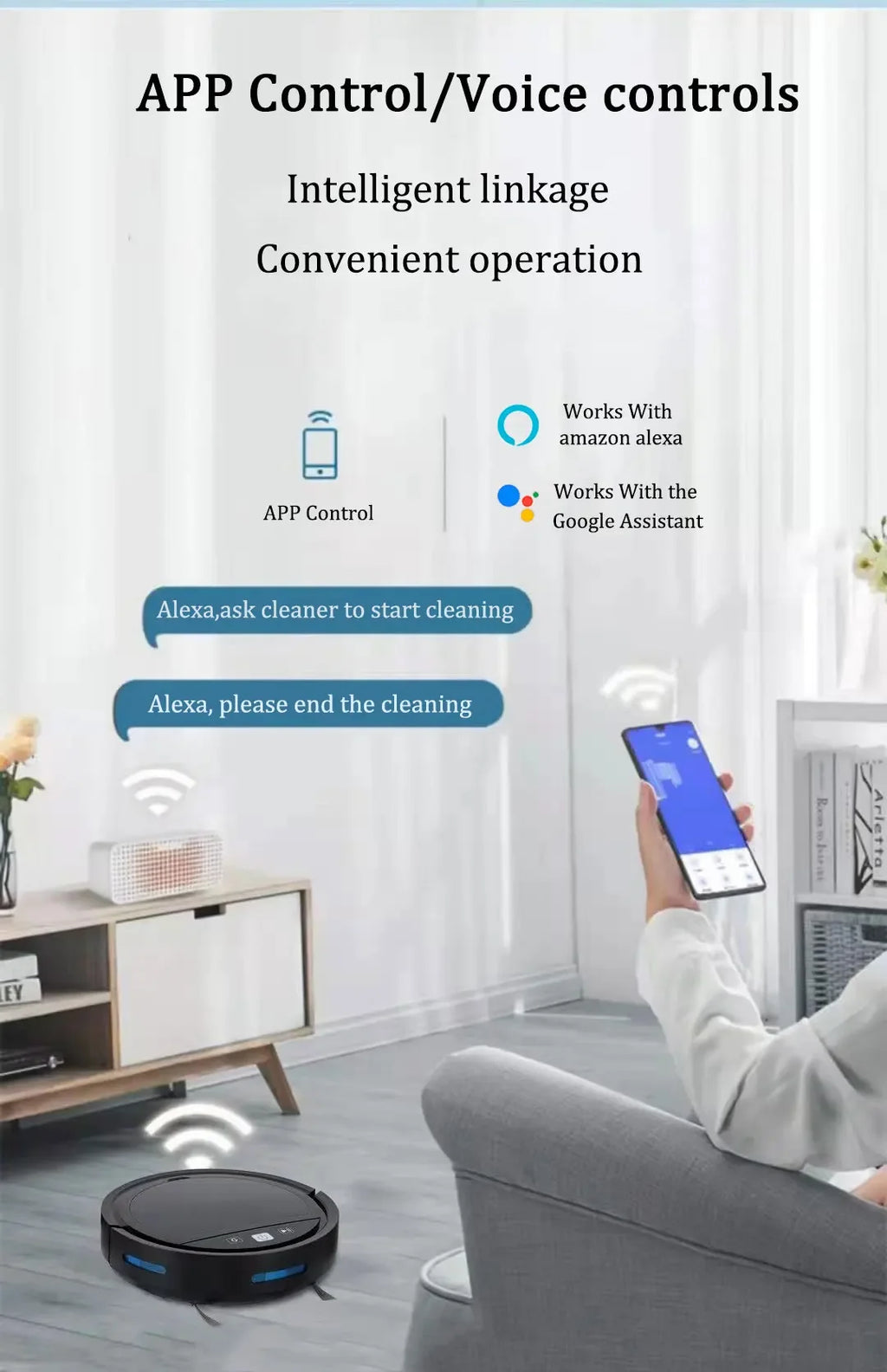 GUOHE Robot Vacuum & Mop Combo – Auto-Recharge & HEPA