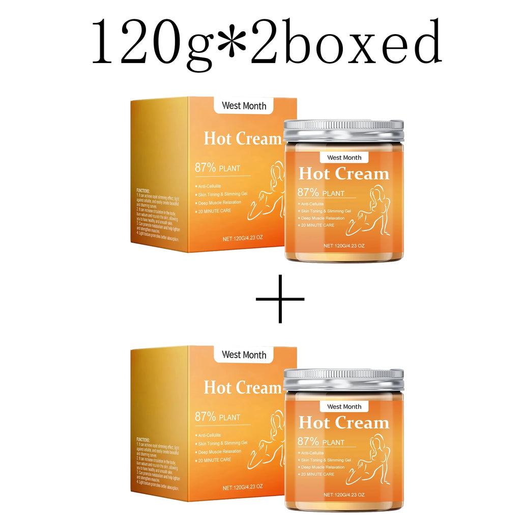 Anti-Cellulite Fat Burner Hot Cream Body Firming Slimming 120g Body Slimming Cream Oasis Select 120g X 2boxed