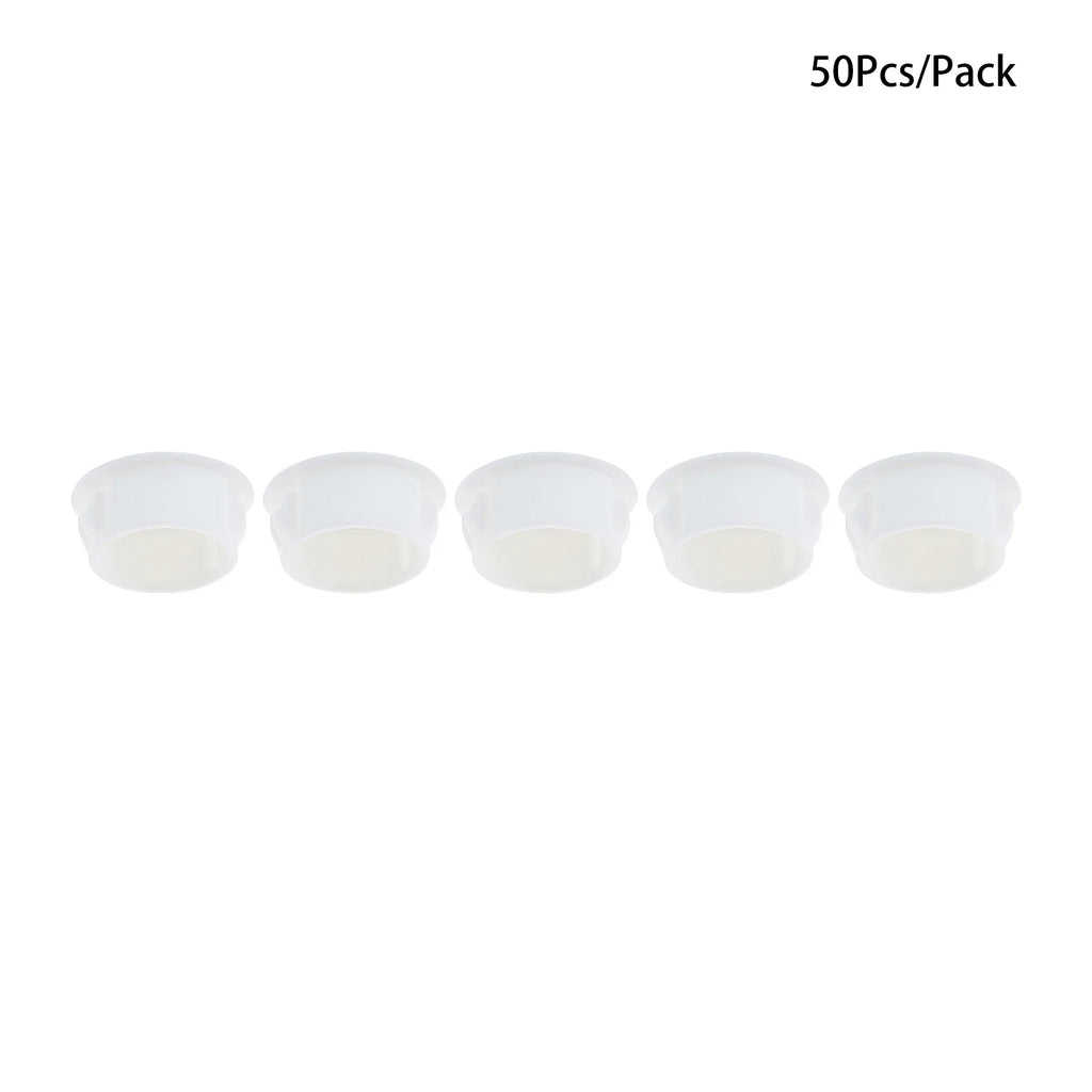 50Pcs Plastic Blanking End Caps Hole Plugs 5mm–32mm Black/White