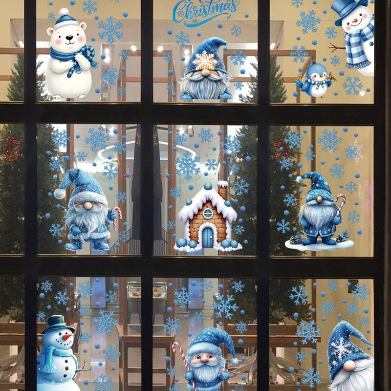 Christmas Santa Claus Static Stickers Door Decorations Window Displays Glass Stickers Festive Atmosphere Oasis Select