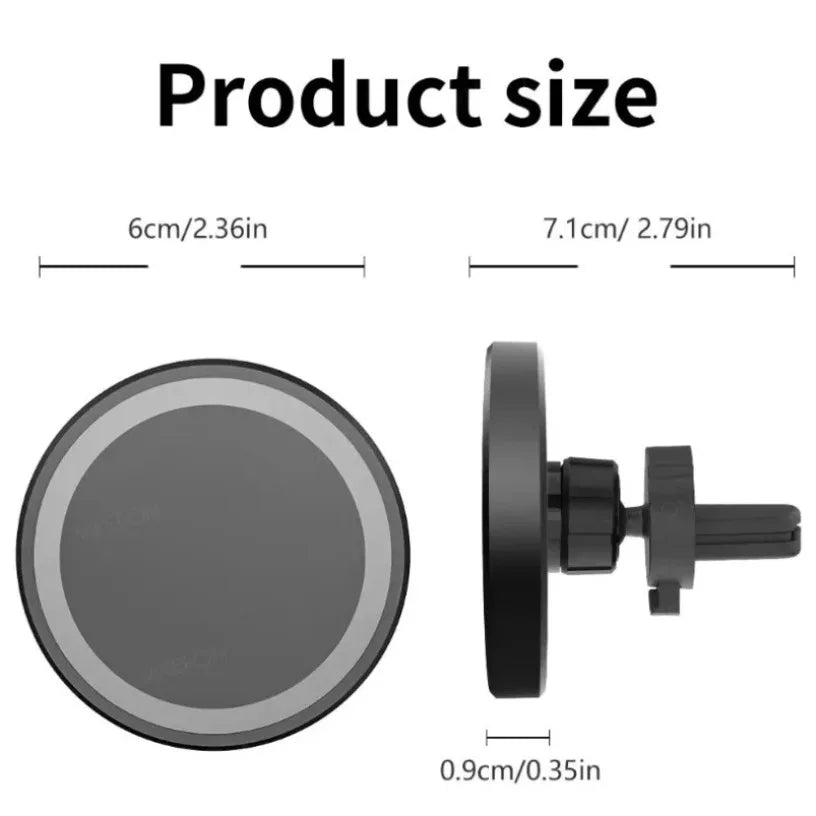Car Magnetic Wireless Charger Air Vent Phone Holder Stand For Magsafe iPhone 16 15 14 13 12 Pro Max Cell Fast Charging Station Oasis Select