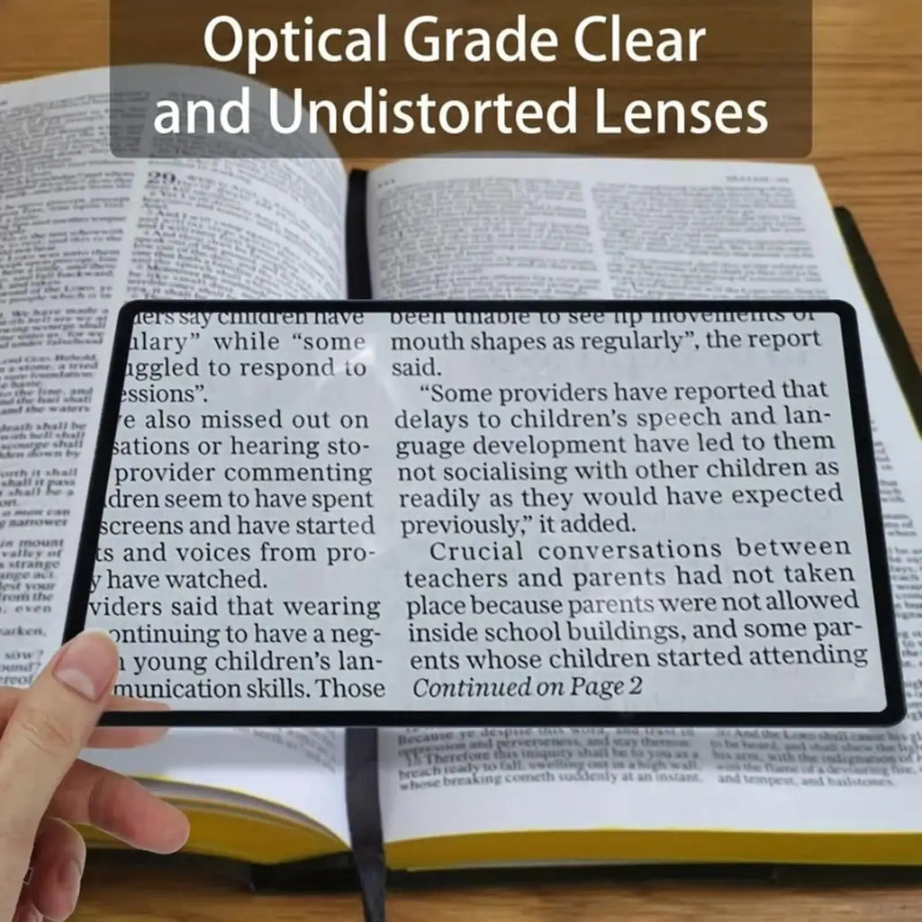 Large-size reading aid lens, Creative Christmas Gift, for Elderly Low Vision Reading Small Print Books/Documents,Bookmark,PVC Oasis Select