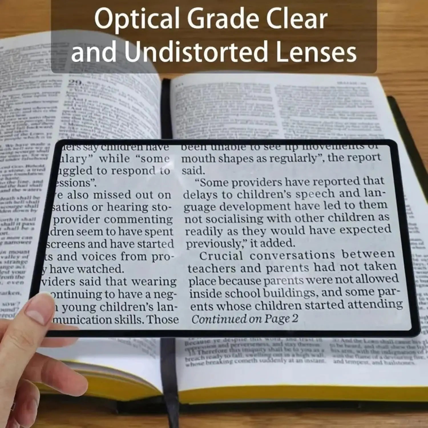 Large-size reading aid lens, Creative Christmas Gift, for Elderly Low Vision Reading Small Print Books/Documents,Bookmark,PVC Oasis Select