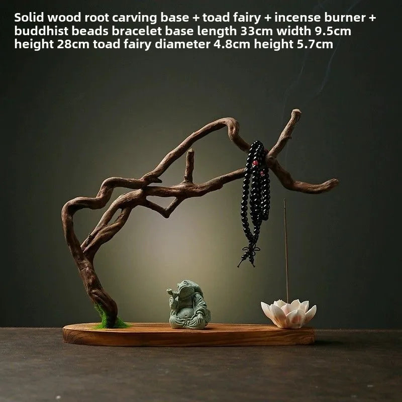 Natural Solid Wood Root Carving Decoration Creative Home Living Room Decoration Crafts Weathered Wood Root Zen Decoration Oasis Select C