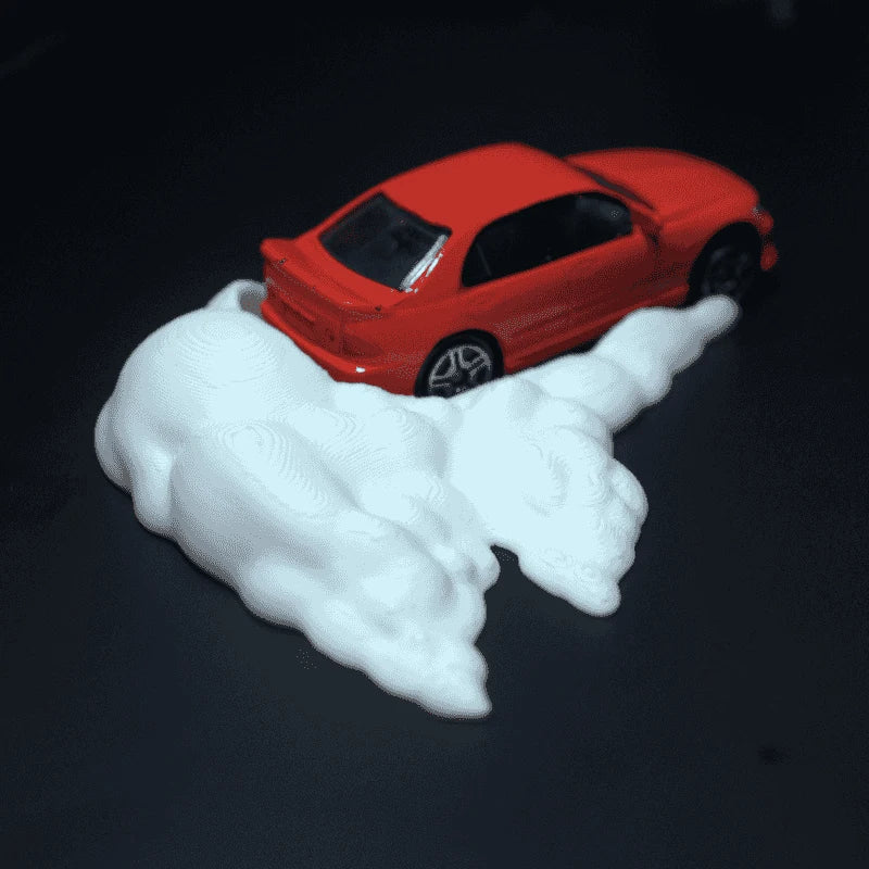 1:64Car Exhaust Smoke Cloud Scene Accessory Unpainted Diy Smoke Diorama Base Ornament for Model Car Hobby Smoke Effect Accessory Oasis Select
