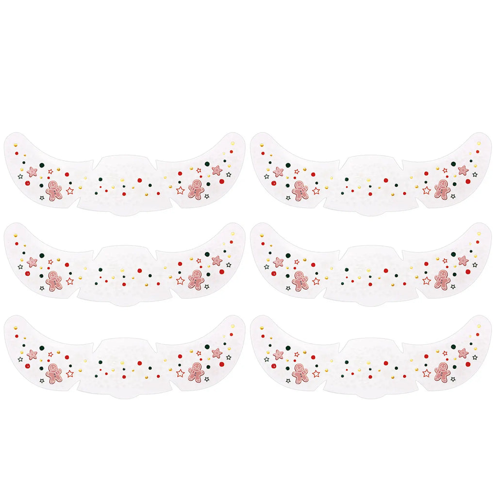 6-Pack Christmas Glitter Freckle Temporary Face Tattoo Stickers